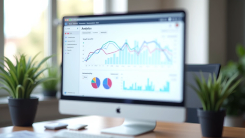 Dashboard de analytics mostrando métricas de conversão e dados de desempenho