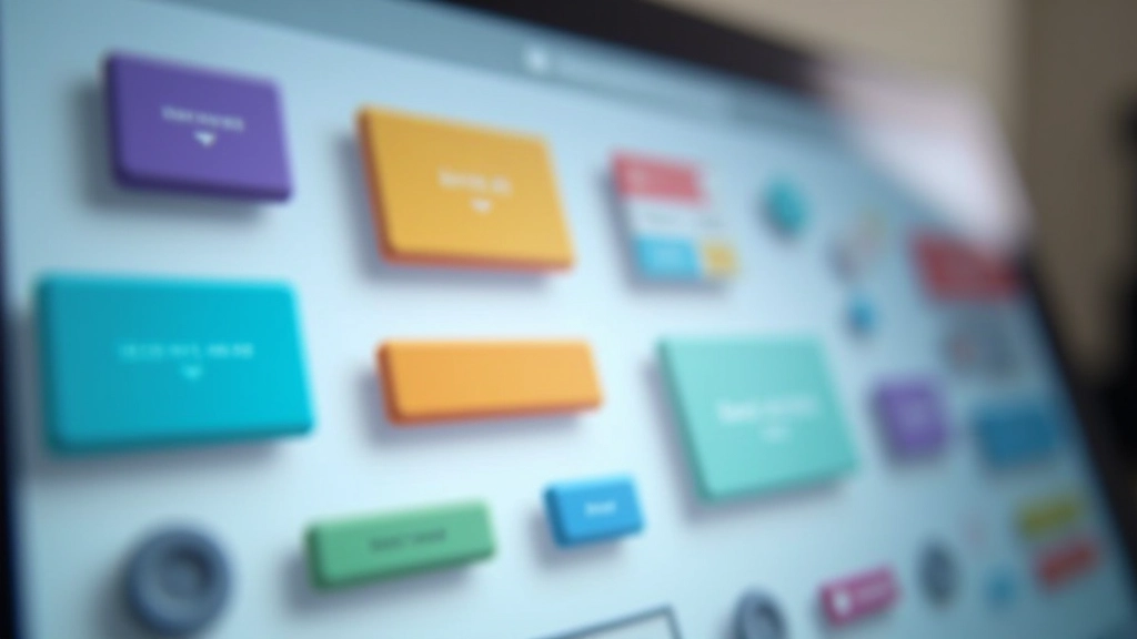 Botões de chamada à ação coloridos em página web, demonstração de variações de CTA